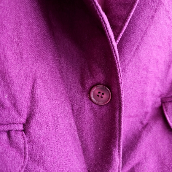 Pendleton Magenta Blazer 100% Pure Virgin Wool Petite, Pockets, Made in USA, M - Picture 6 of 16